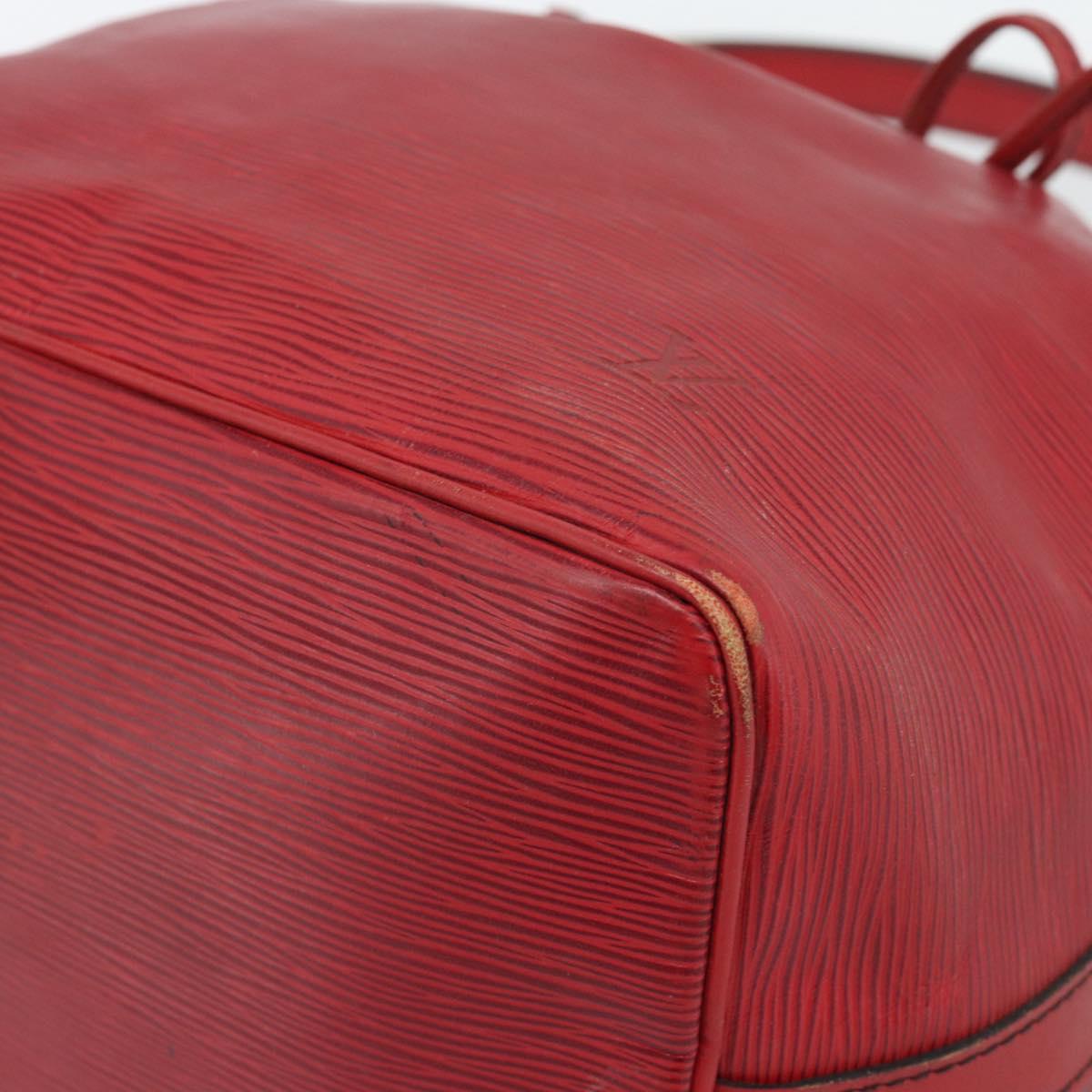 LOUIS VUITTON Epi Petit Noe Shoulder Bag Red M44107 LV Auth 186393