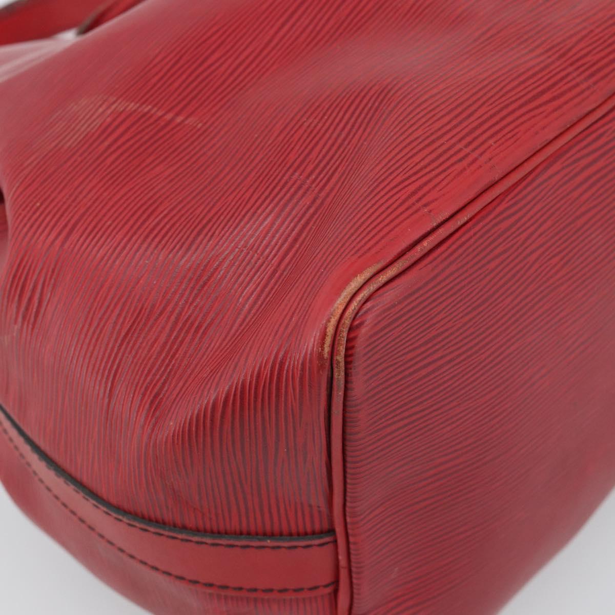 LOUIS VUITTON Epi Petit Noe Shoulder Bag Red M44107 LV Auth 186393