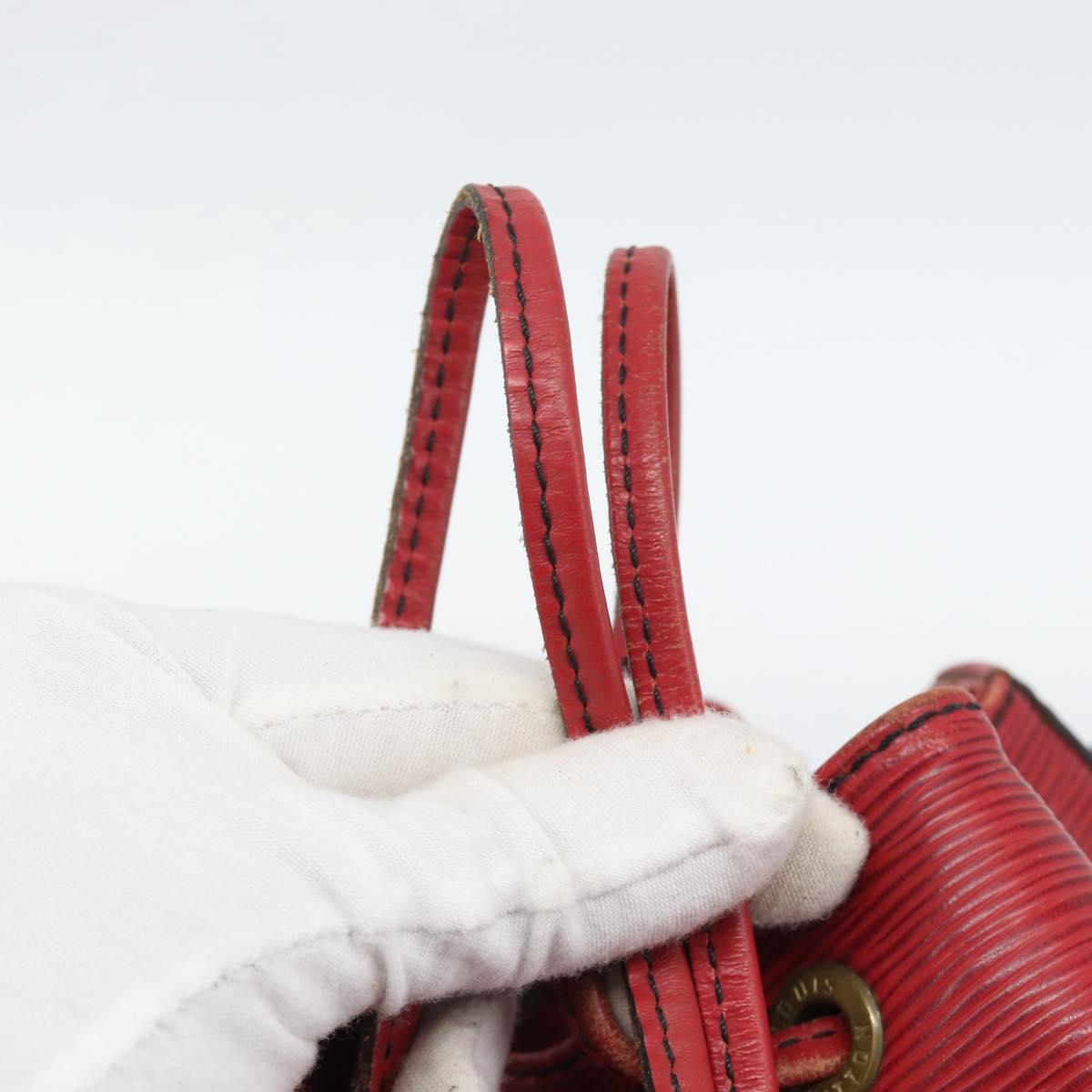 LOUIS VUITTON Epi Petit Noe Shoulder Bag Red M44107 LV Auth 186393