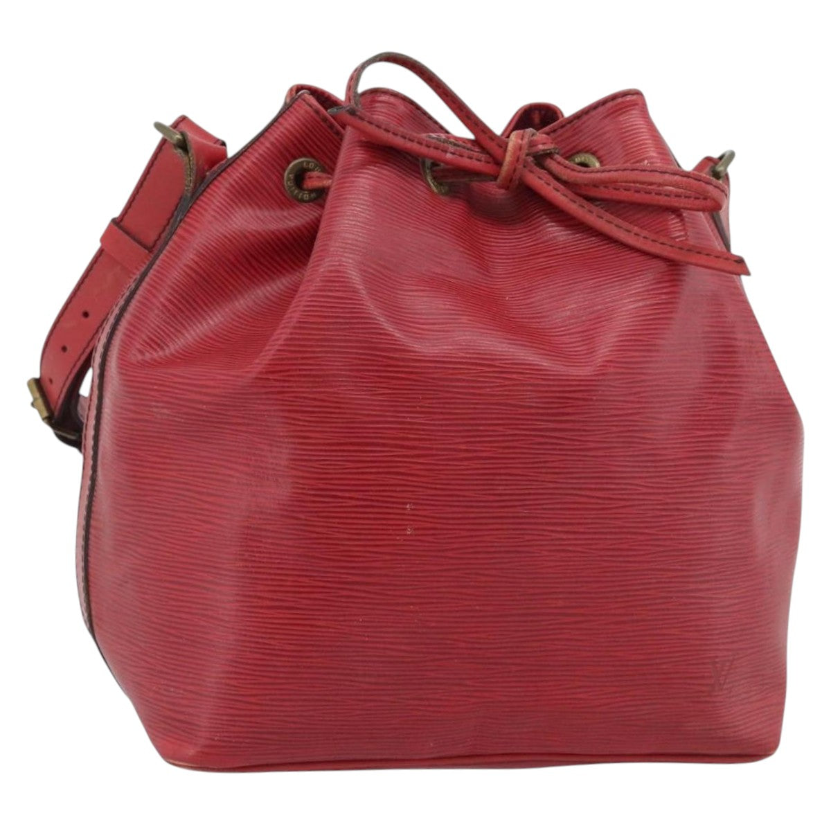 LOUIS VUITTON Epi Petit Noe Shoulder Bag Red M44107 LV Auth 186393