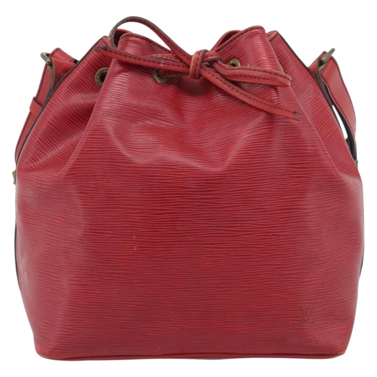 LOUIS VUITTON Epi Petit Noe Shoulder Bag Red M44107 LV Auth 186393
