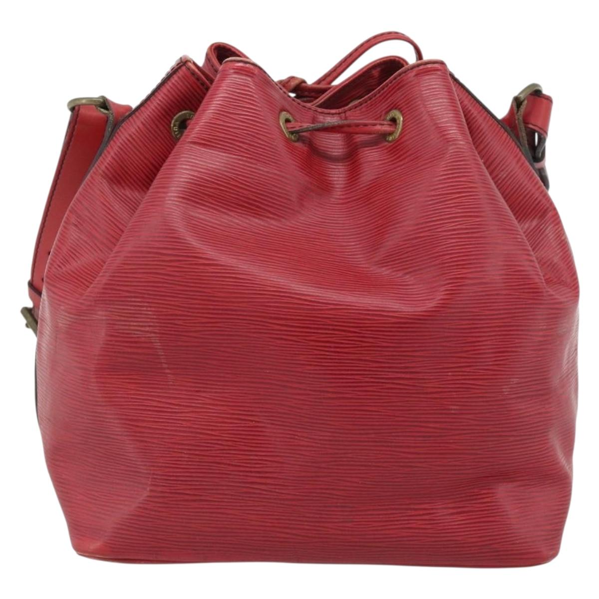 LOUIS VUITTON Epi Petit Noe Shoulder Bag Red M44107 LV Auth 186393