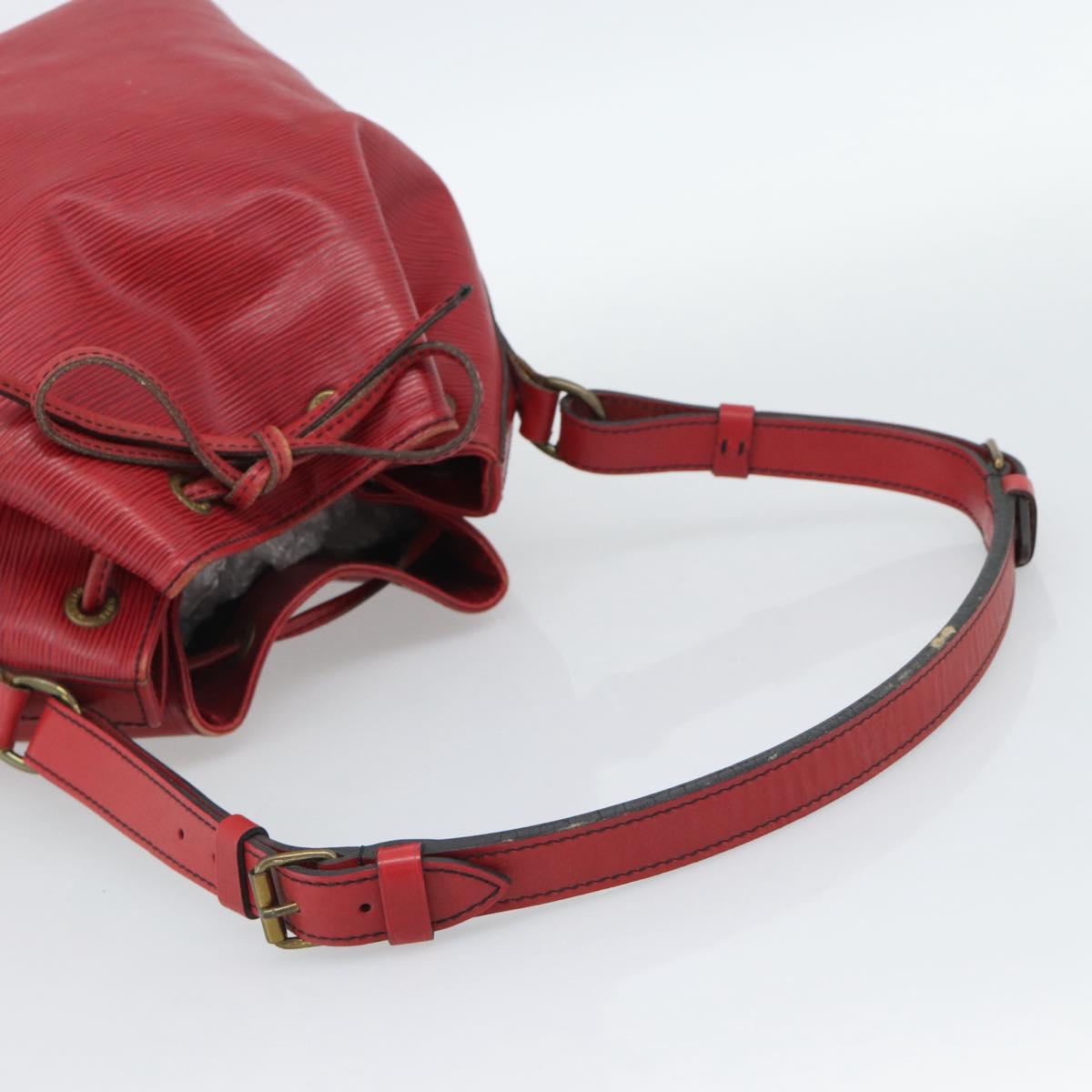 LOUIS VUITTON Epi Petit Noe Shoulder Bag Red M44107 LV Auth 186393
