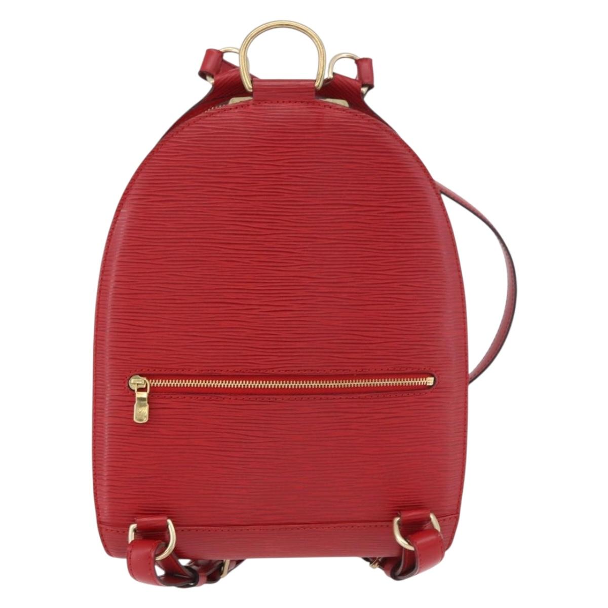 LOUIS VUITTON Epi Mabillon Backpack Castilian Red M52237 LV Auth 186394