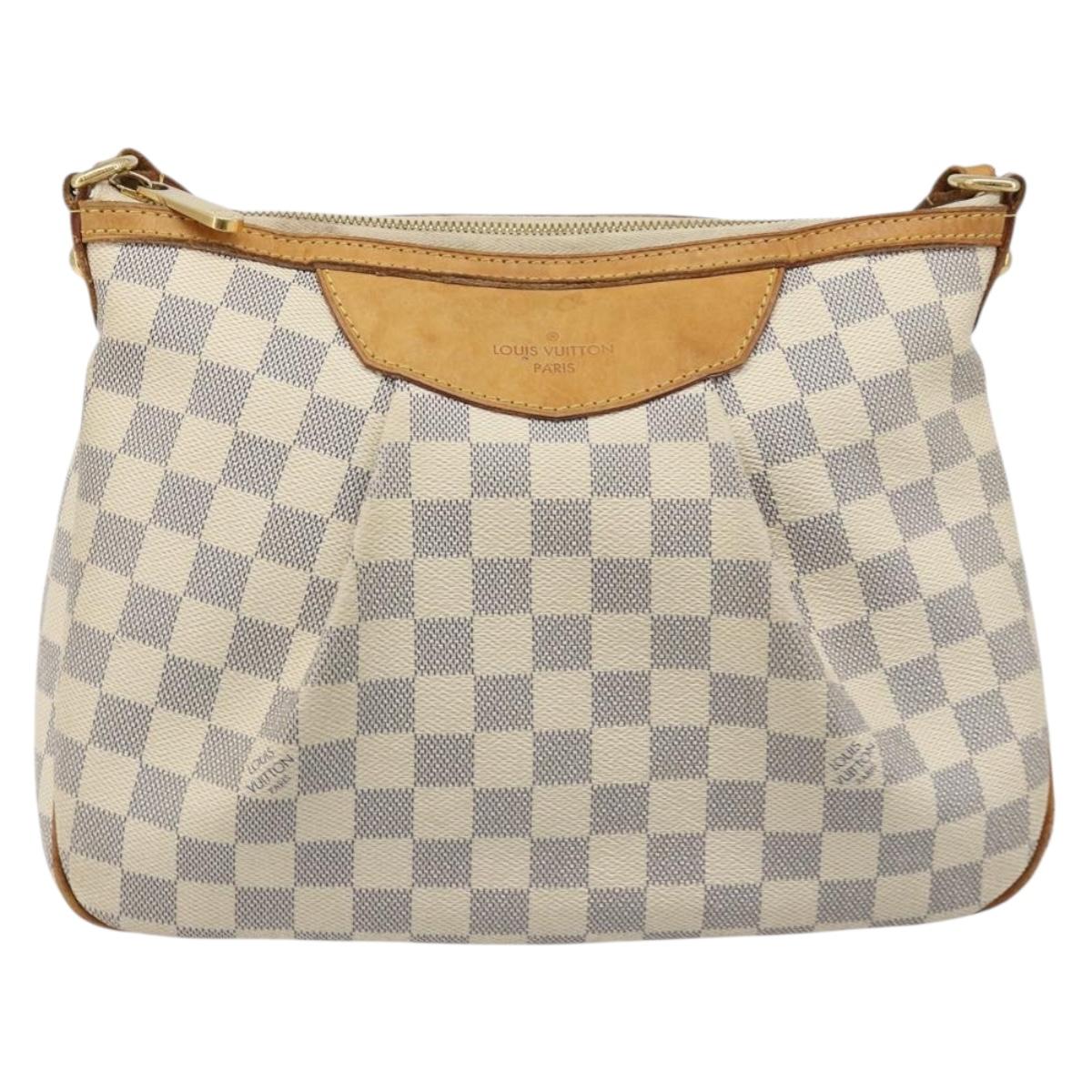 LOUIS VUITTON Damier Azur Siracusa PM Shoulder Bag N41113 LV Auth 186399