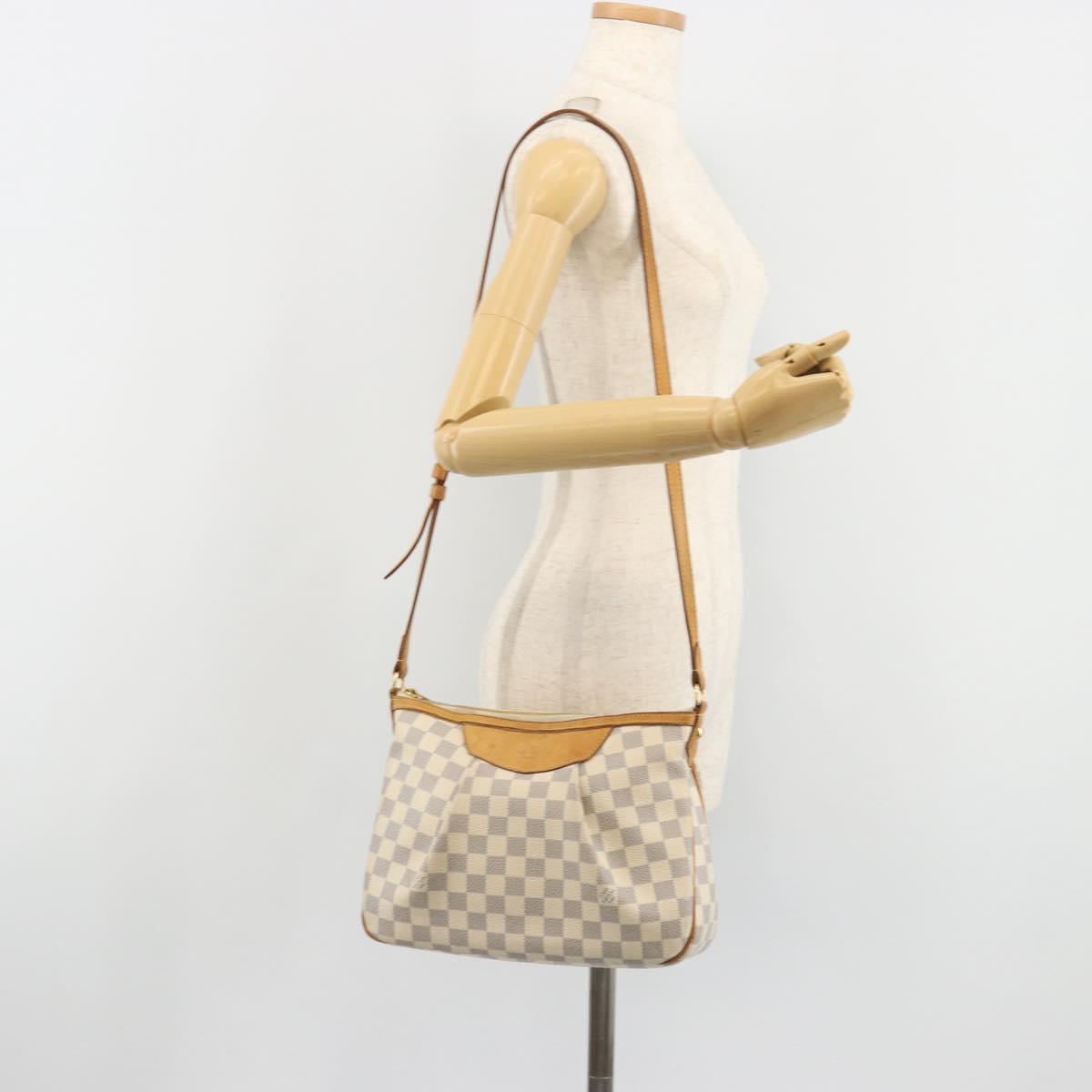 LOUIS VUITTON Damier Azur Siracusa PM Shoulder Bag N41113 LV Auth 186399