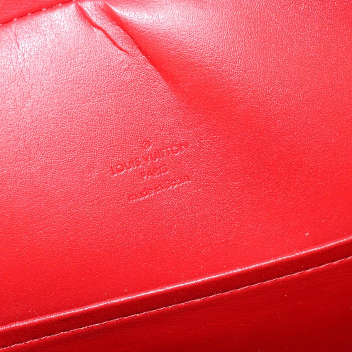 LOUIS VUITTON Monogram Vernis Sutton Hand Bag Red Rouge M91080 LV Auth 186400