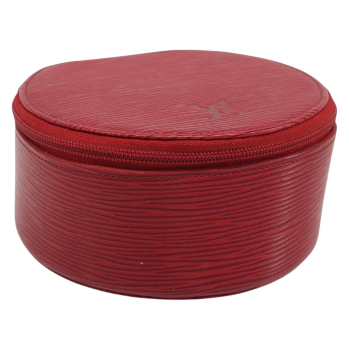 LOUIS VUITTON Epi Ecrin Bijoux 12 Jewelry Box Red M48207 LV Auth 186404