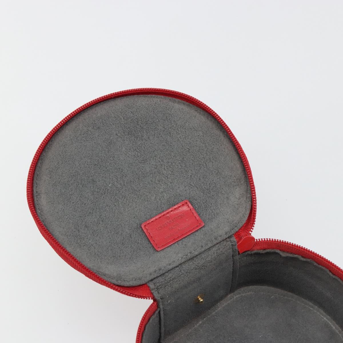 LOUIS VUITTON Epi Ecrin Bijoux 12 Jewelry Box Red M48207 LV Auth 186404