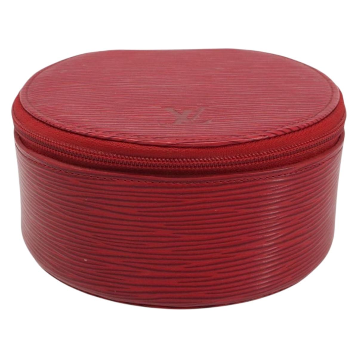 LOUIS VUITTON Epi Ecrin Bijoux 12 Jewelry Box Red M48207 LV Auth 186404