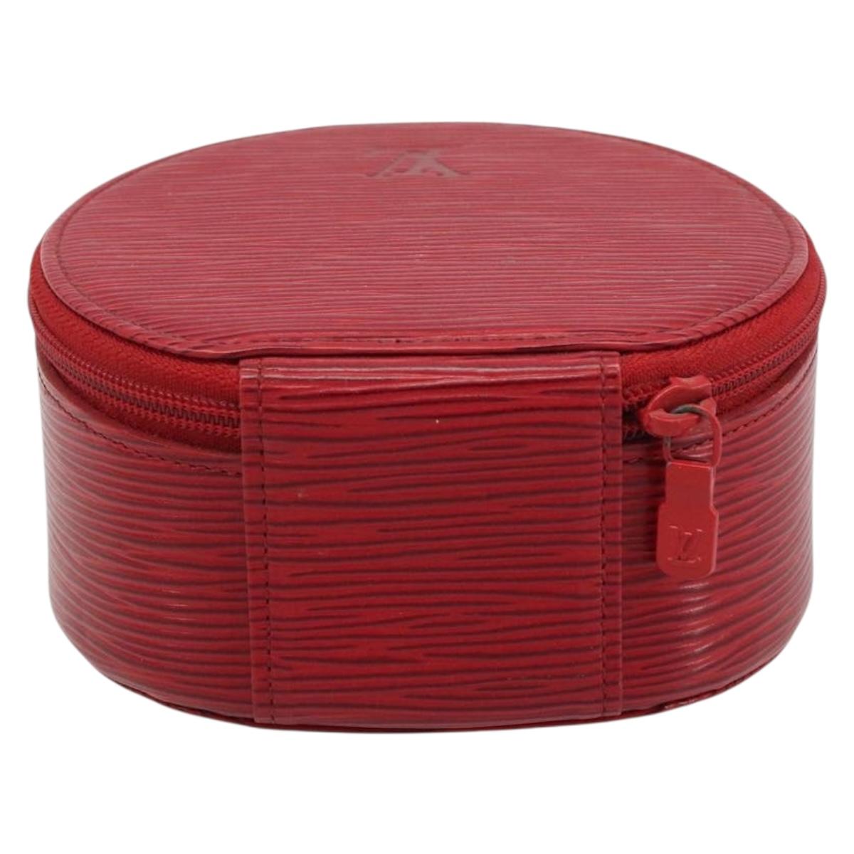 LOUIS VUITTON Epi Ecrin Bijoux 12 Jewelry Box Red M48207 LV Auth 186404