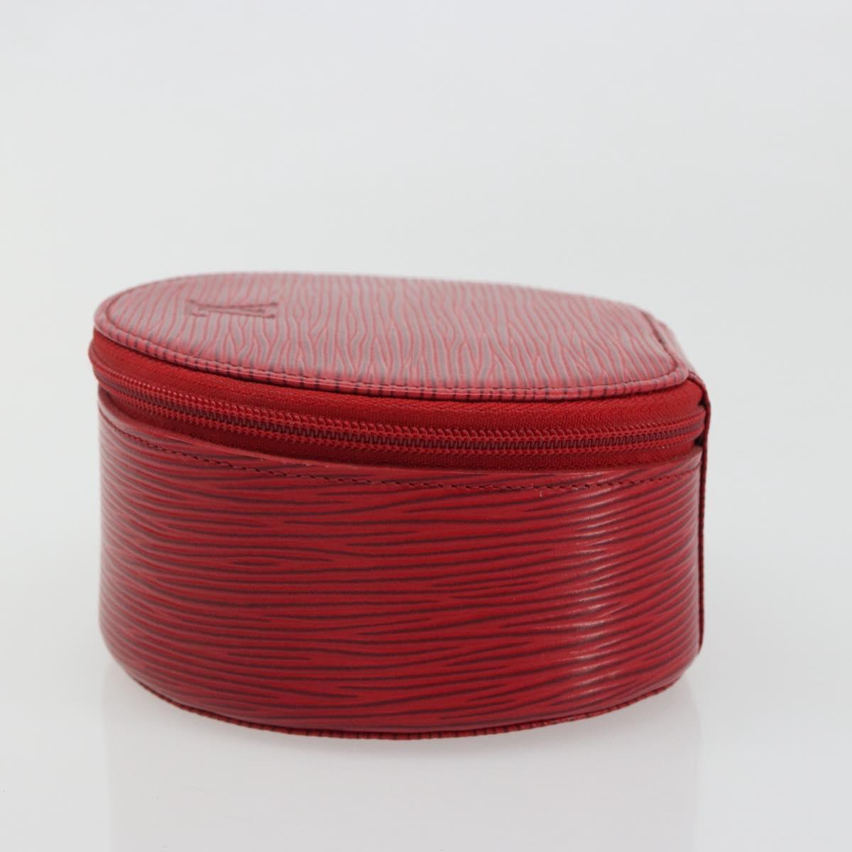 LOUIS VUITTON Epi Ecrin Bijoux 12 Jewelry Box Red M48207 LV Auth 186404
