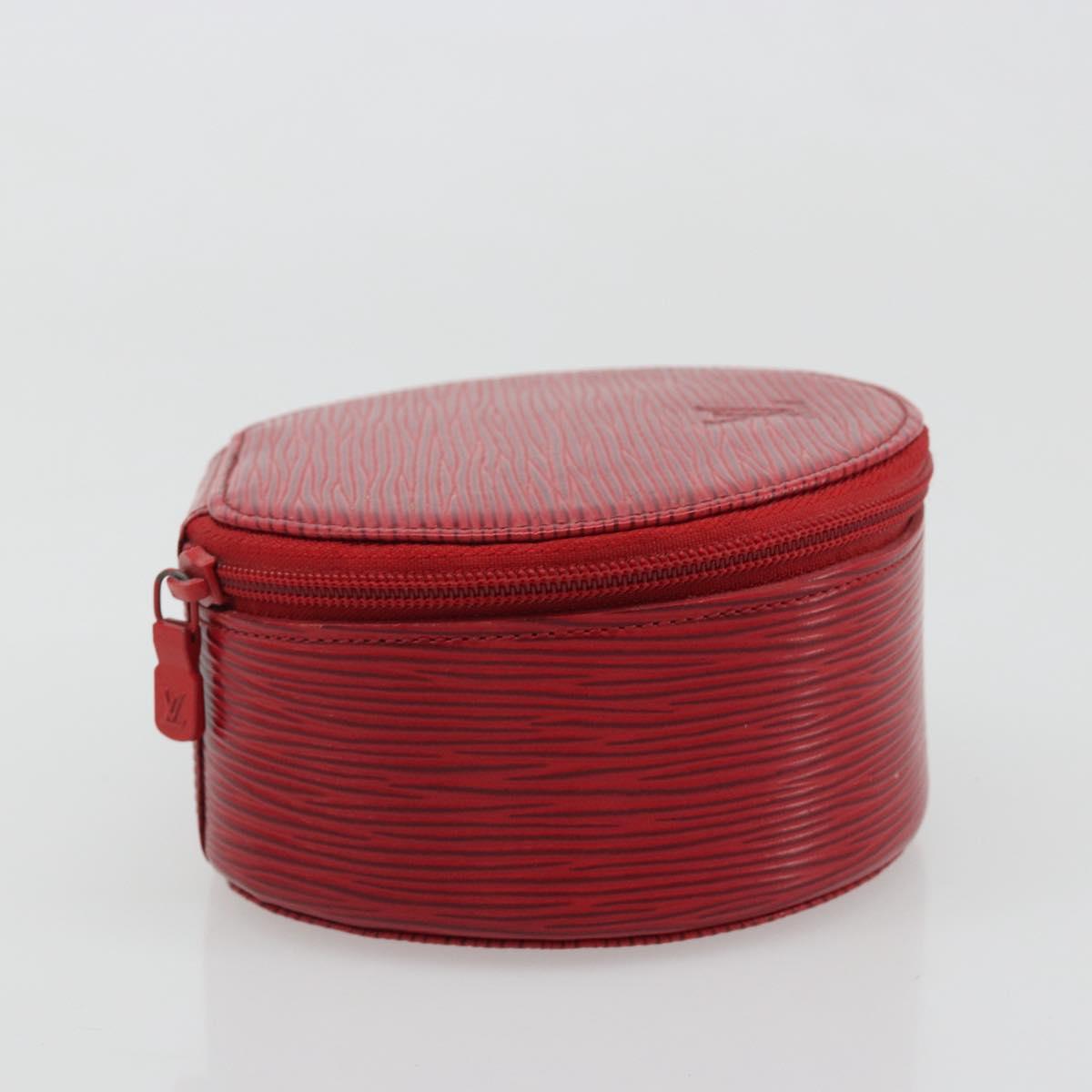 LOUIS VUITTON Epi Ecrin Bijoux 12 Jewelry Box Red M48207 LV Auth 186404