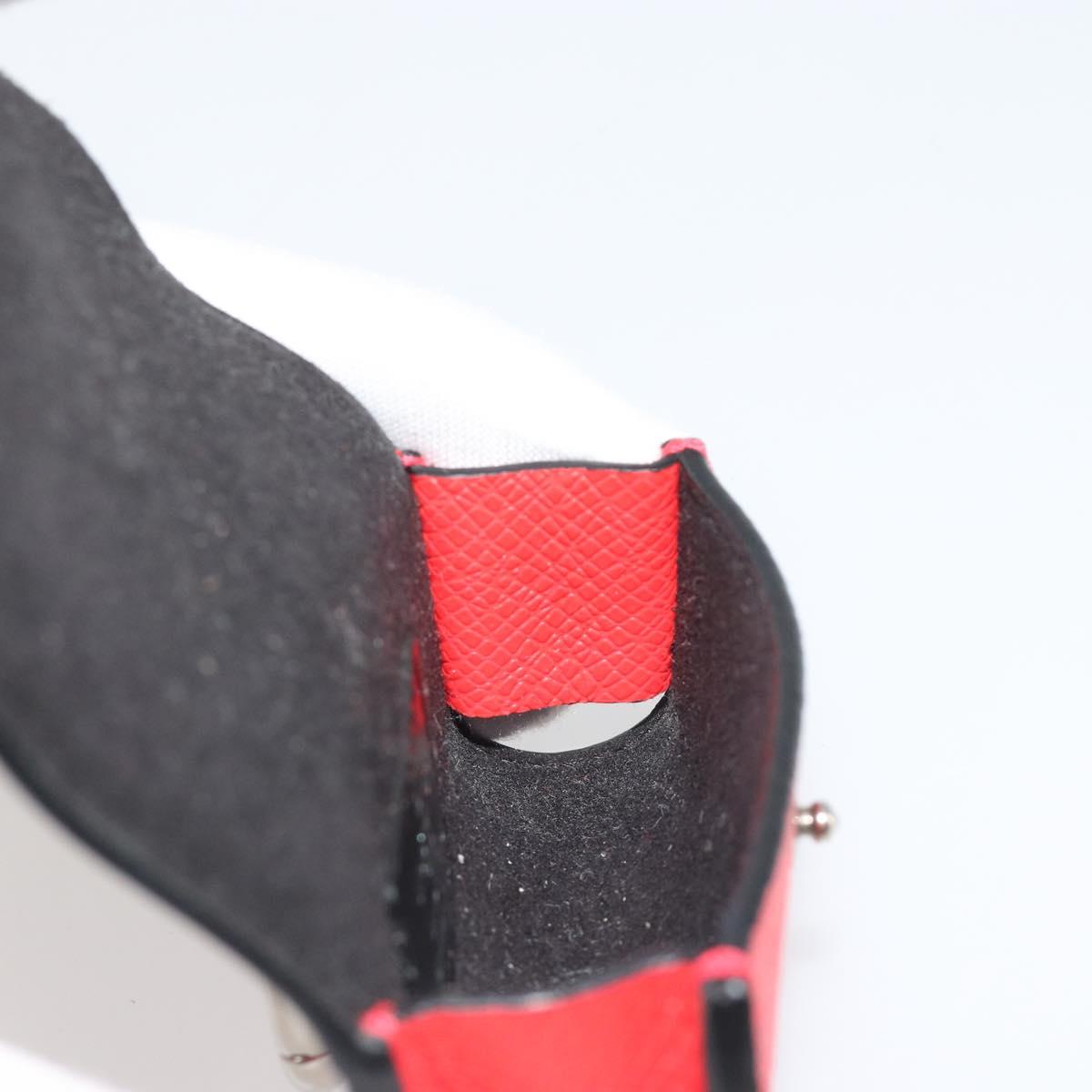 LOUIS VUITTON Tiger Lama Monogram Earphone case Red M77284 Auth 186410M