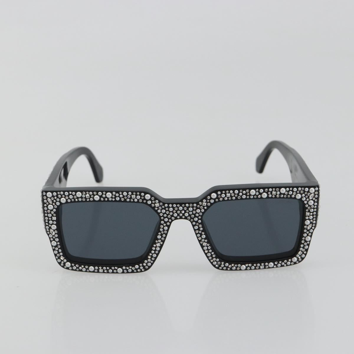 LOUIS VUITTON LV Crush Pearl & Strass Sunglasses plastic Z2396E LV Auth 186416M