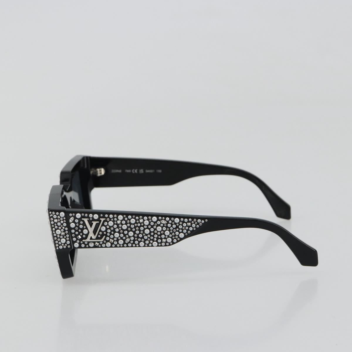 LOUIS VUITTON LV Crush Pearl & Strass Sunglasses plastic Z2396E LV Auth 186416M