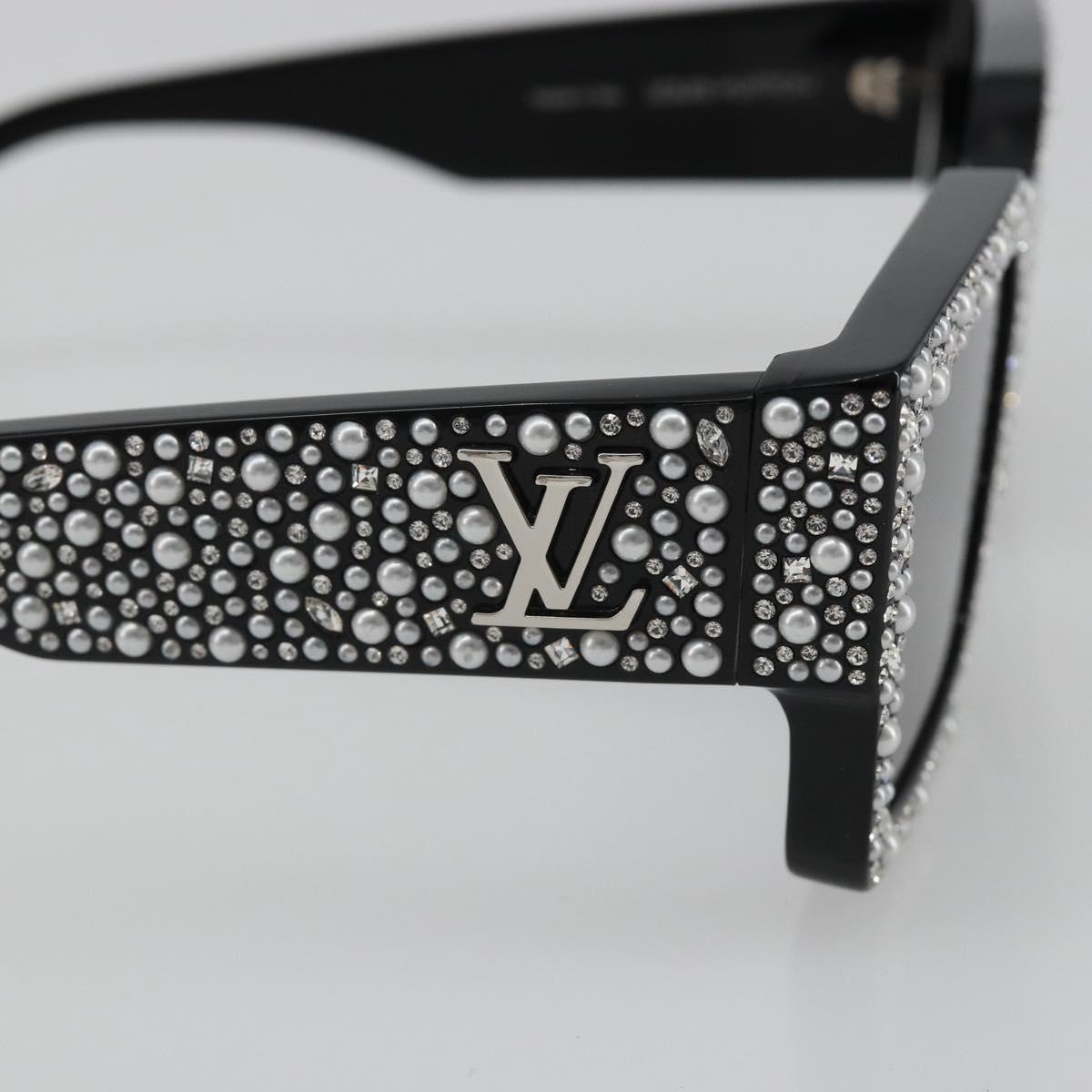 LOUIS VUITTON LV Crush Pearl & Strass Sunglasses plastic Z2396E LV Auth 186416M