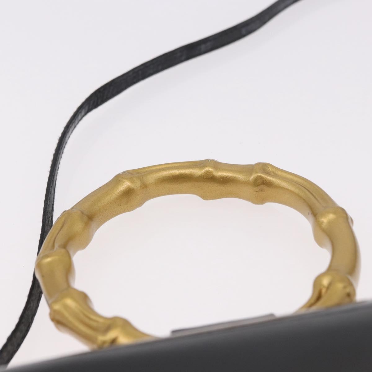 GUCCI Hand Bag Patent leather 2way Black Auth 186418