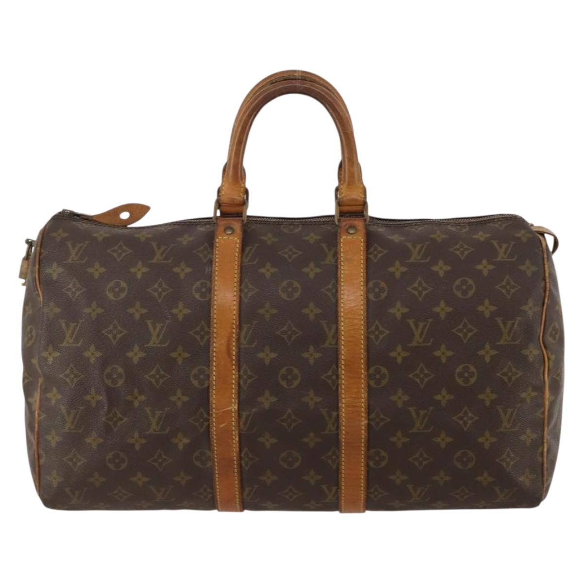 LOUIS VUITTON Monogram Keepall 45 Boston Bag M41428 LV Auth 186452