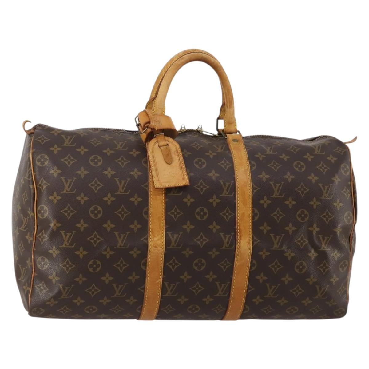 LOUIS VUITTON Monogram Keepall 50 Boston Bag M41426 LV Auth 186453