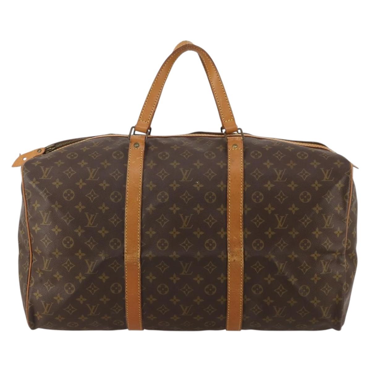 LOUIS VUITTON Monogram Sac Souple 55 Boston Bag M41622 LV Auth 186454