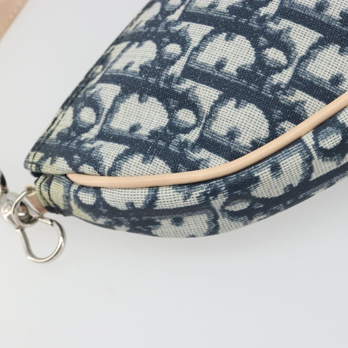 Christian Dior Trotter Canvas Saddle Accessory Pouch PVC Navy Auth 186458V