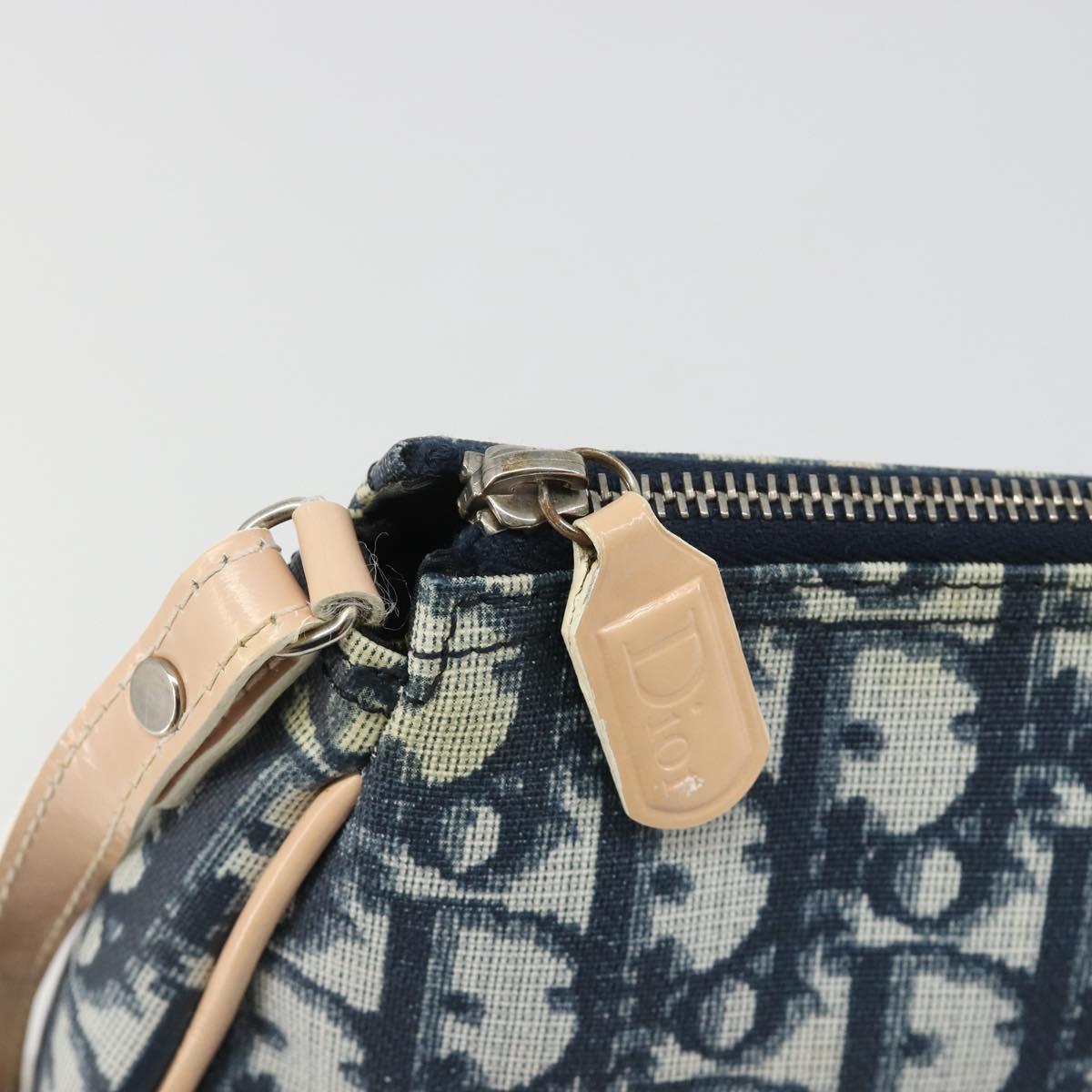 Christian Dior Trotter Canvas Saddle Accessory Pouch PVC Navy Auth 186458V