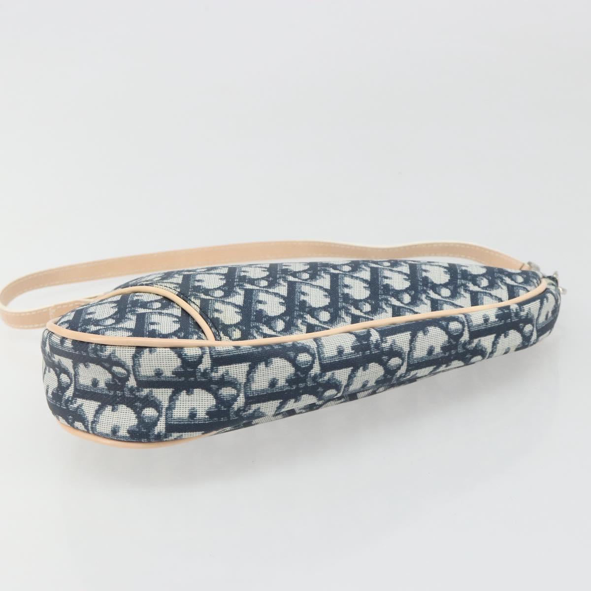 Christian Dior Trotter Canvas Saddle Accessory Pouch PVC Navy Auth 186458V
