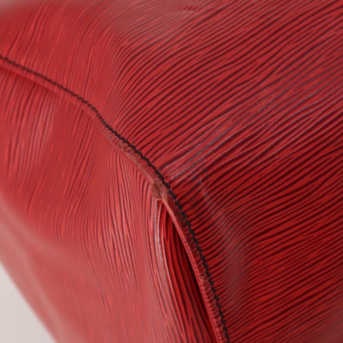 LOUIS VUITTON Epi Keepall 55 Boston Bag Red M42957 LV Auth 186468A