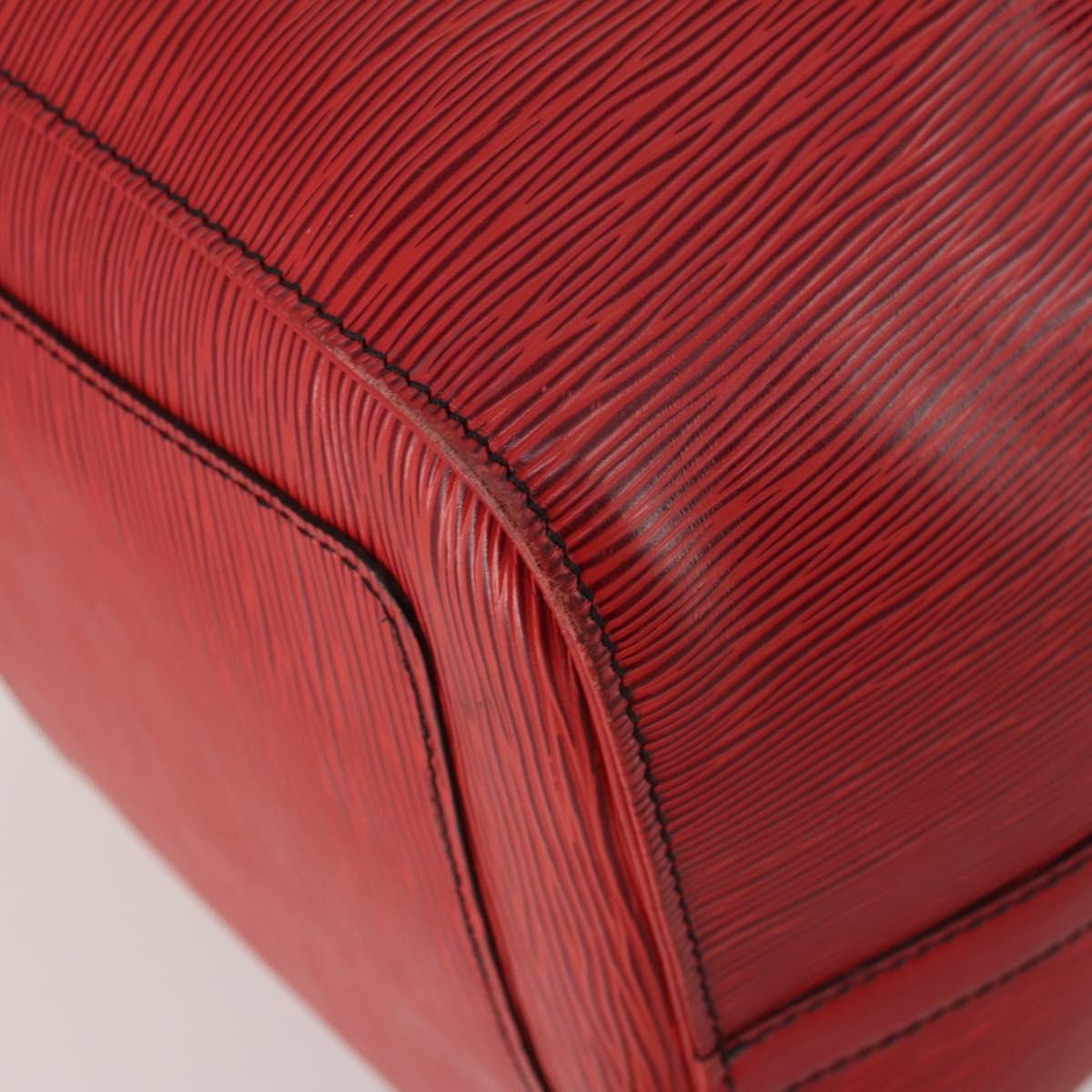 LOUIS VUITTON Epi Keepall 55 Boston Bag Red M42957 LV Auth 186468A