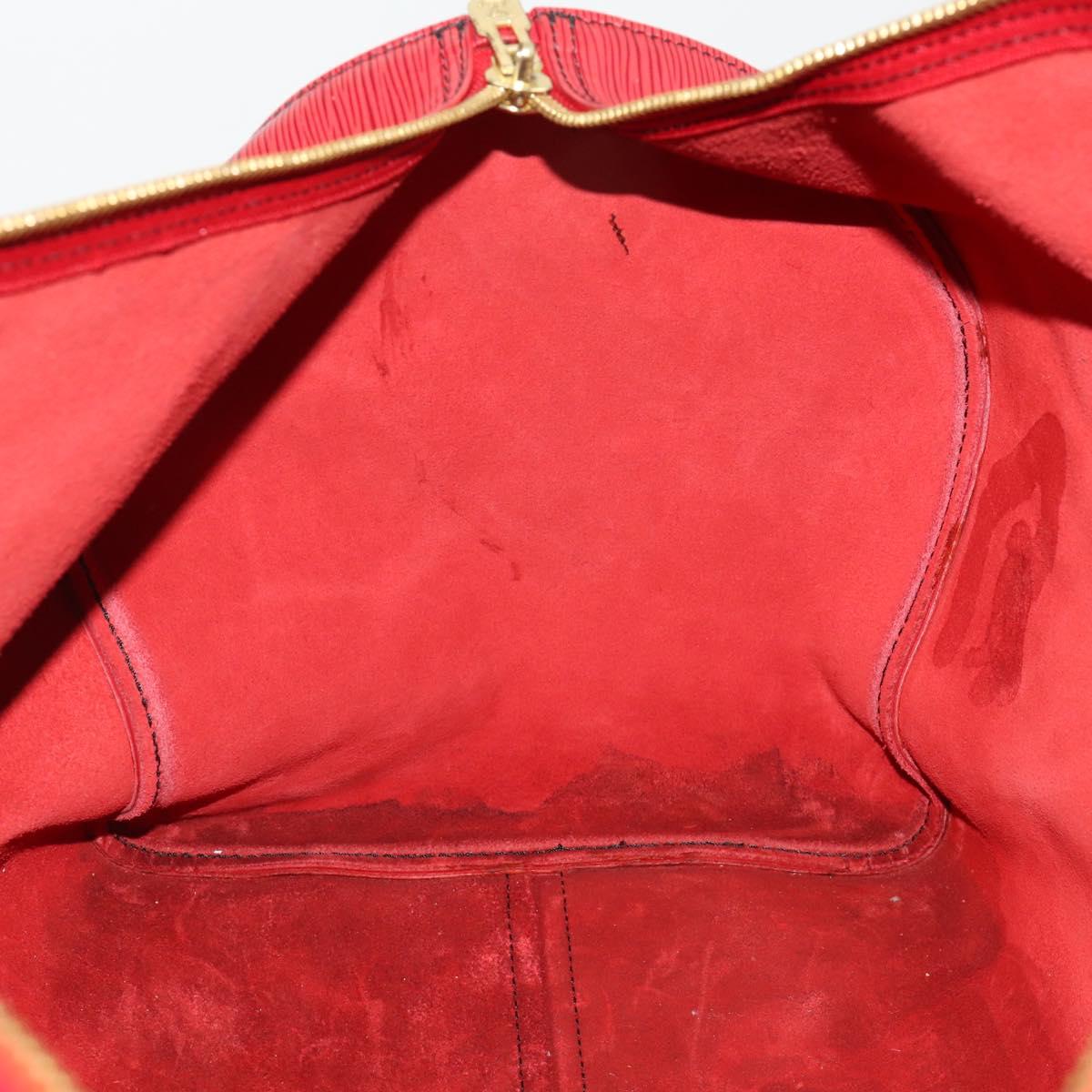 LOUIS VUITTON Epi Keepall 55 Boston Bag Red M42957 LV Auth 186468A