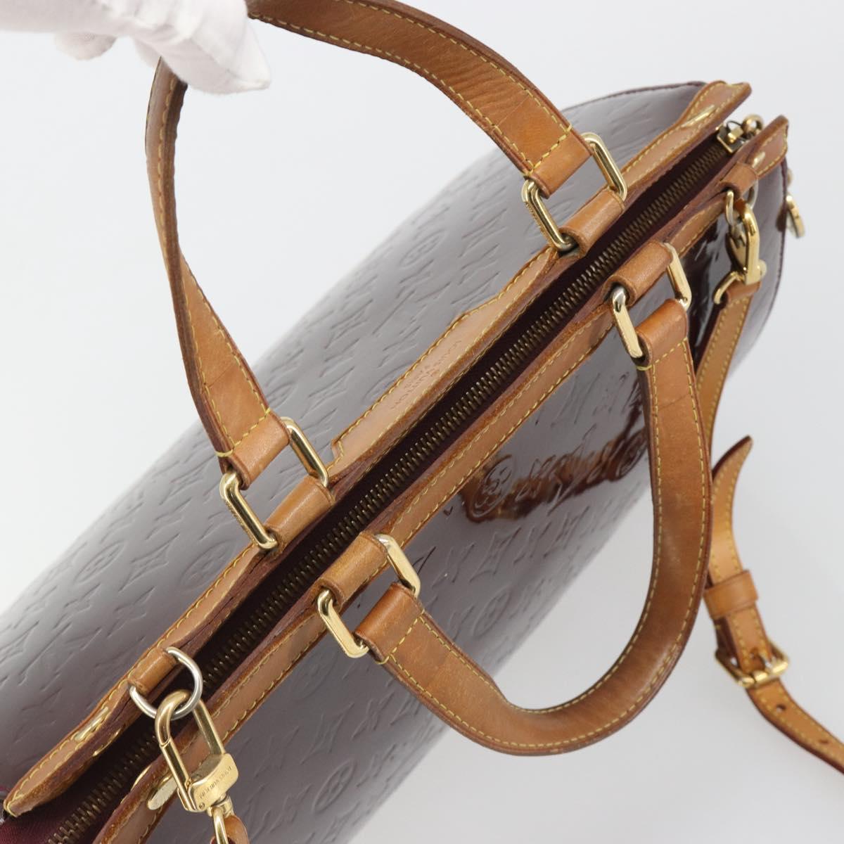 LOUIS VUITTON Monogram Vernis Blair MM Bag 2way Amarante M91619 LV Auth 186469