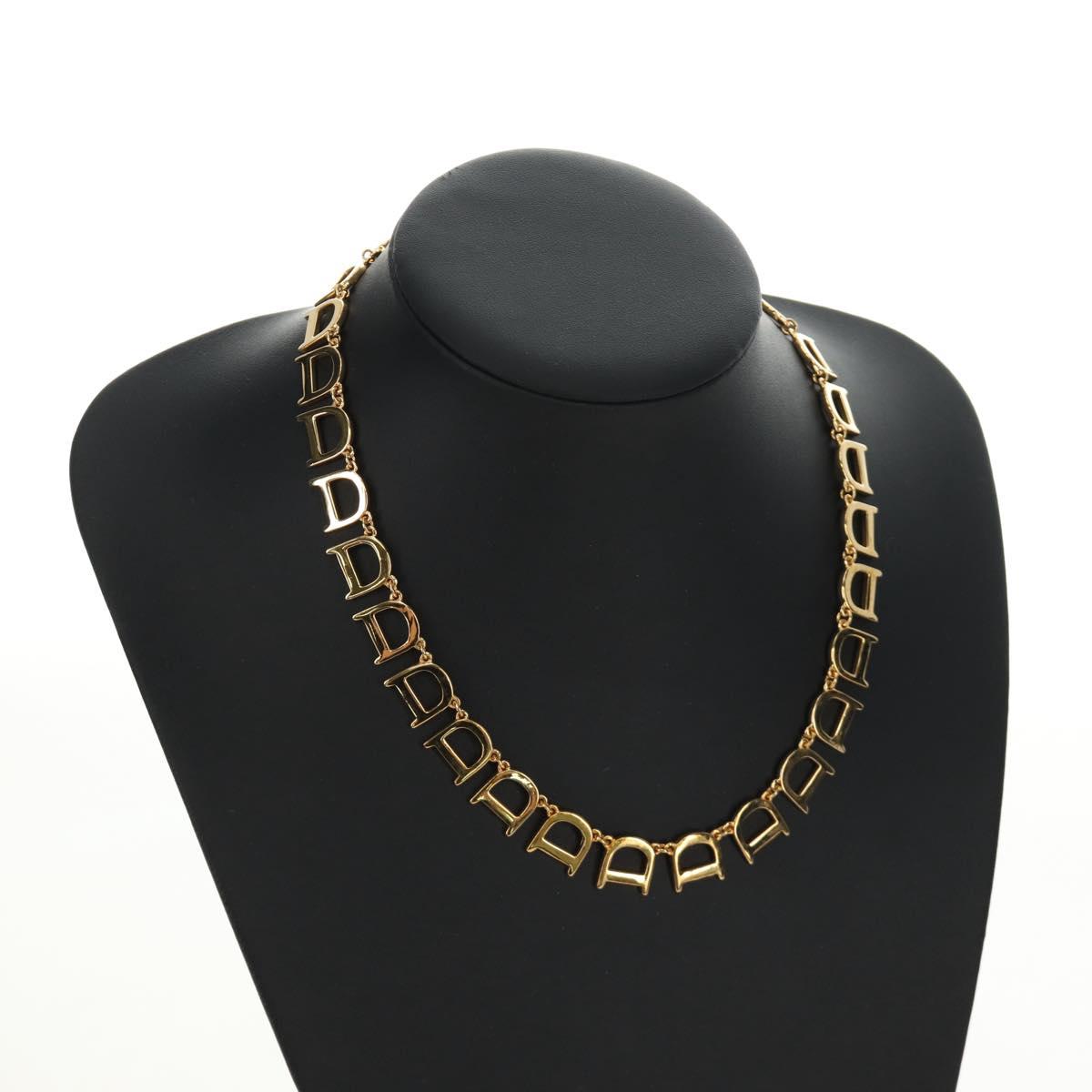 Christian Dior Necklace metal Gold Auth 186549M