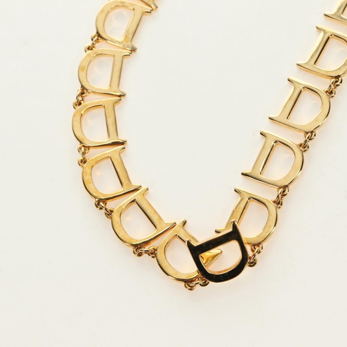 Christian Dior Necklace metal Gold Auth 186549M