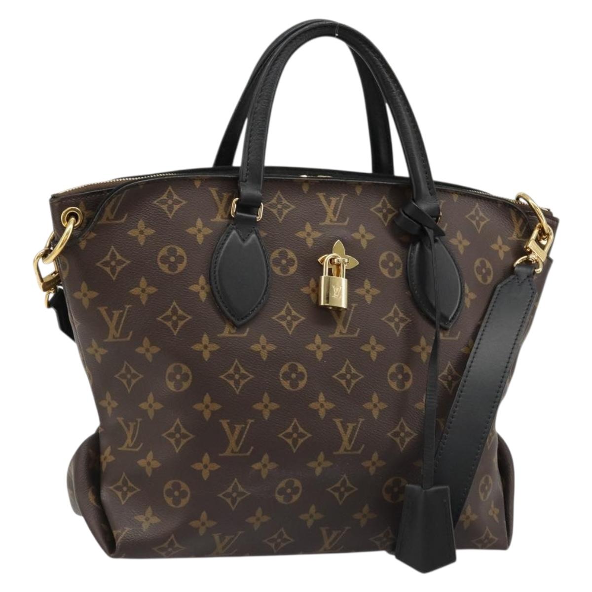 LOUIS VUITTON Monogram Flower Zipped Tote MM Tote Bag 2way M44360 Auth 186554A