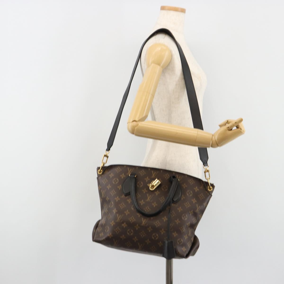 LOUIS VUITTON Monogram Flower Zipped Tote MM Tote Bag 2way M44360 Auth 186554A