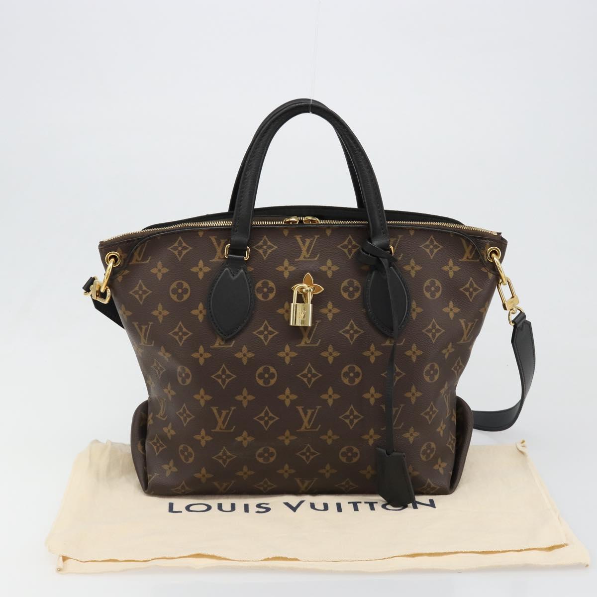 LOUIS VUITTON Monogram Flower Zipped Tote MM Tote Bag 2way M44360 Auth 186554A