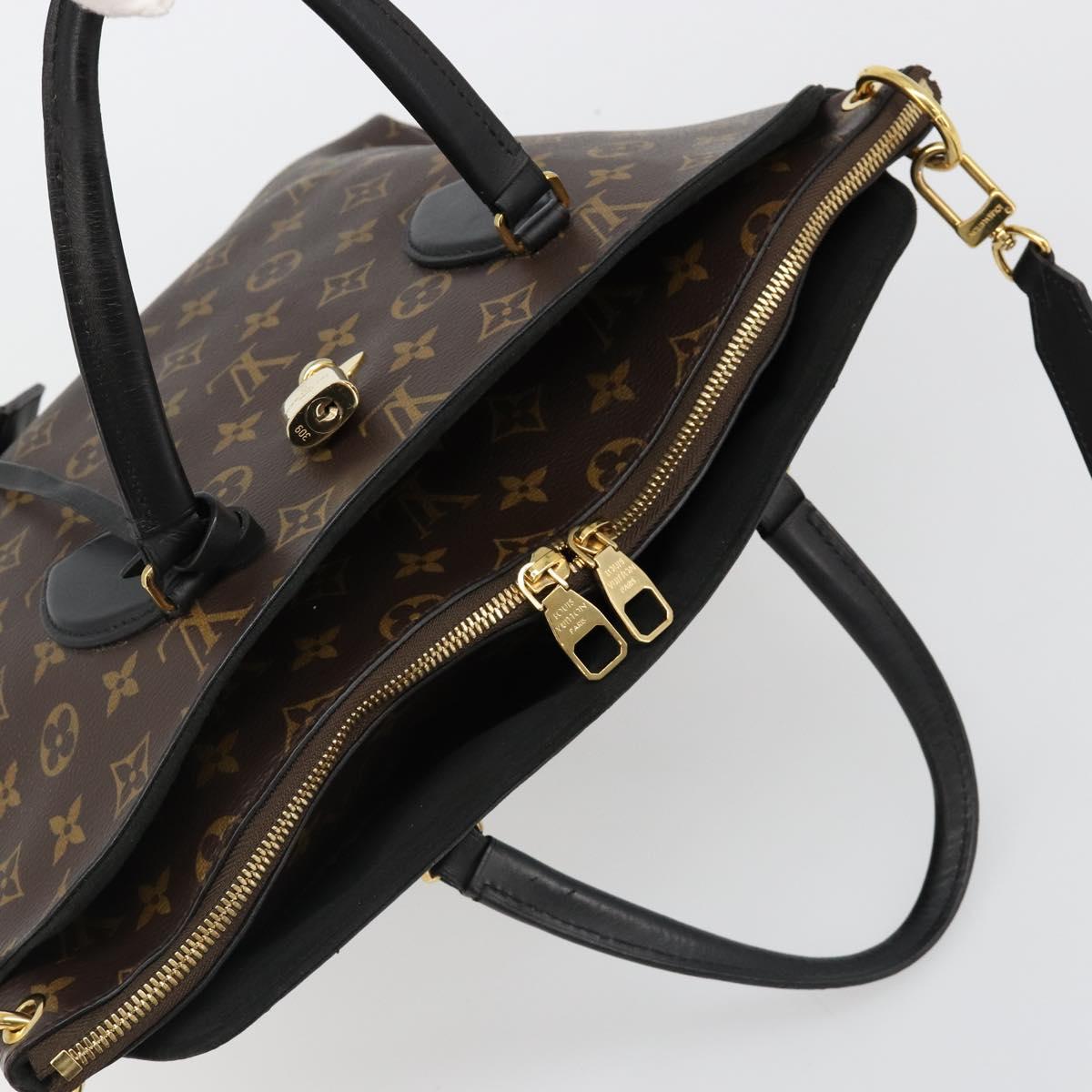 LOUIS VUITTON Monogram Flower Zipped Tote MM Tote Bag 2way M44360 Auth 186554A