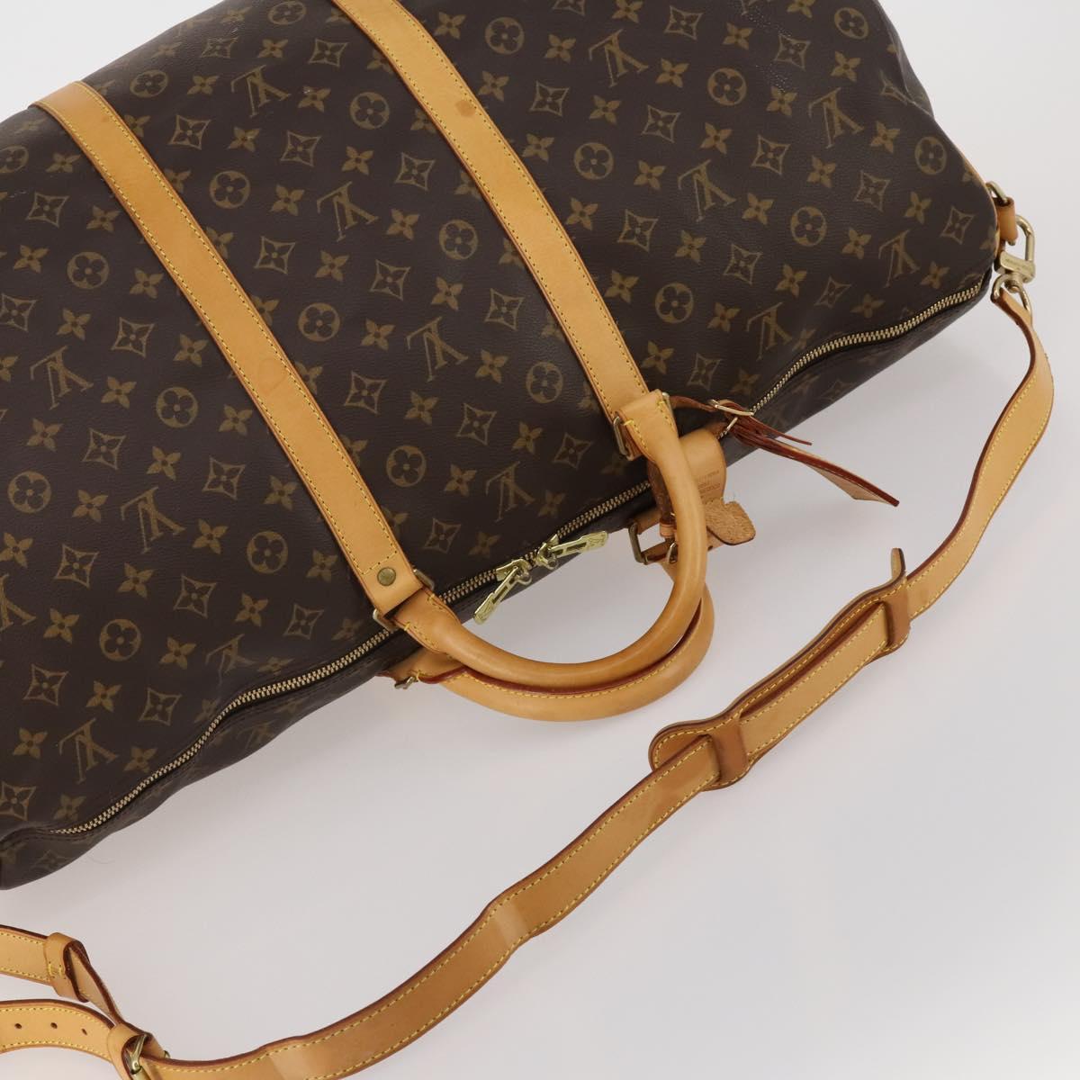 LOUIS VUITTON Monogram Keepall Bandouliere 60 Boston Bag M41412 LV Auth 186556A