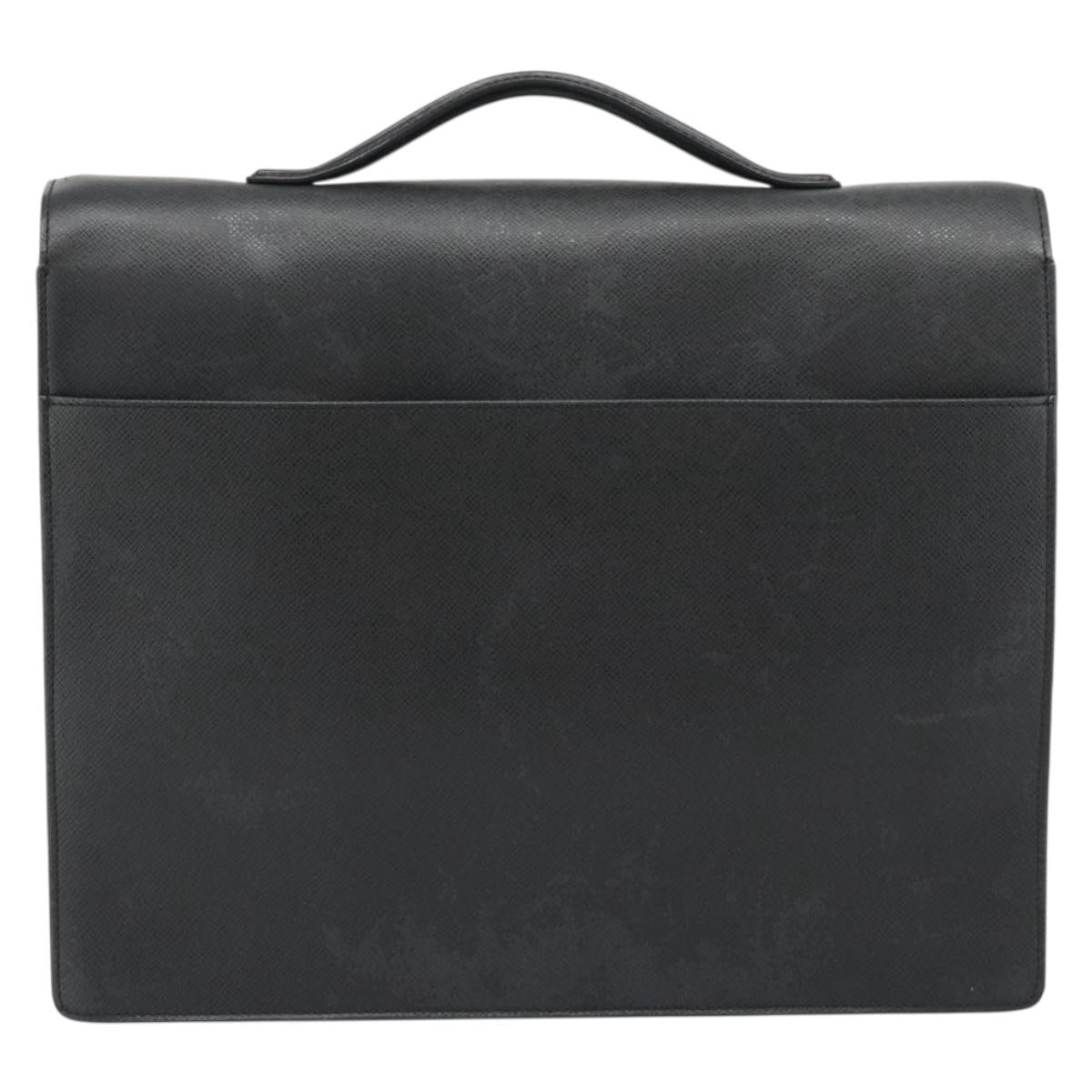 LOUIS VUITTON Taiga Serviette Kazan Business Bag Ardoise M30802 LV Auth 186558