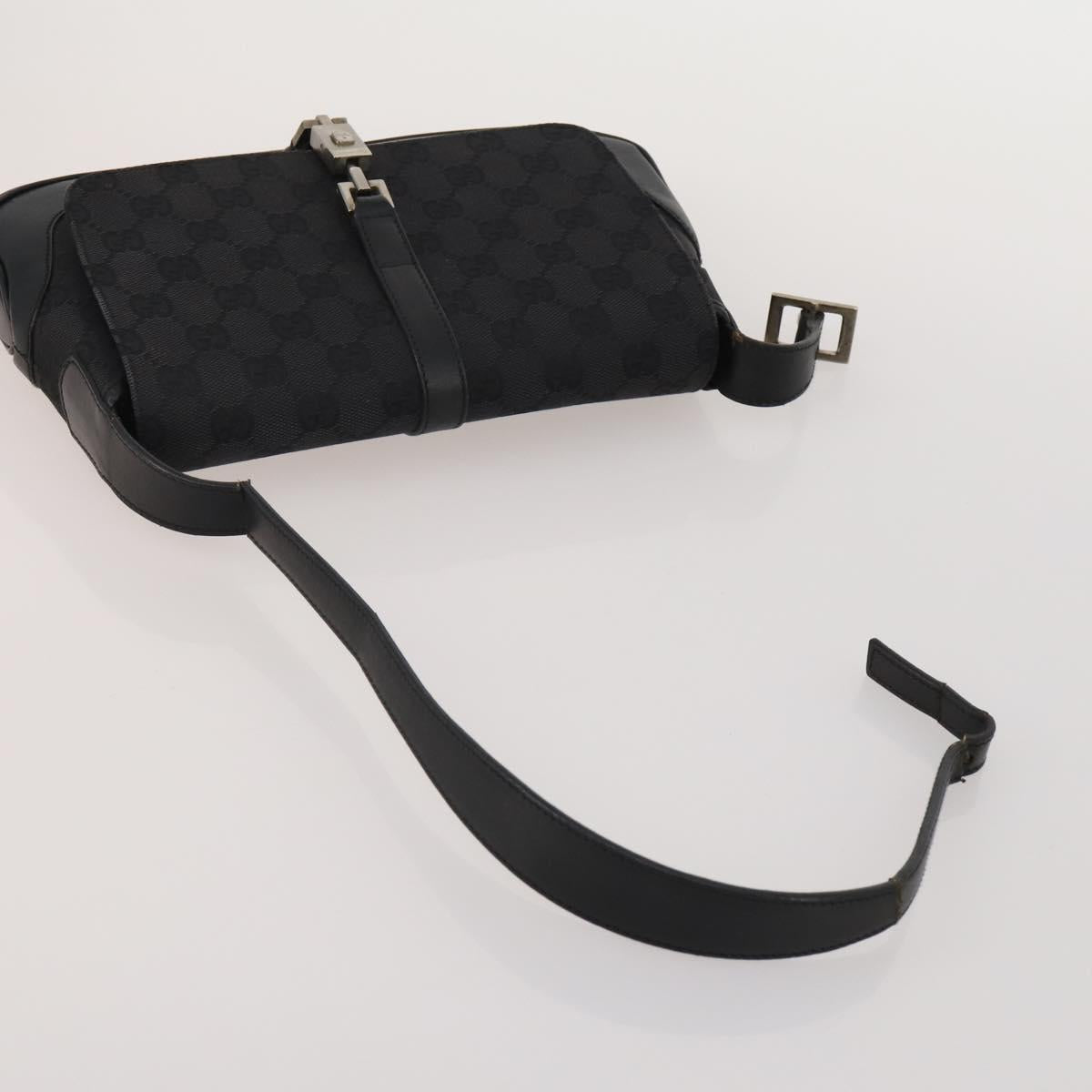GUCCI GG Canvas GG Supreme Web Sherry Line Bag PVC 3 Set Beige Black Auth 186560