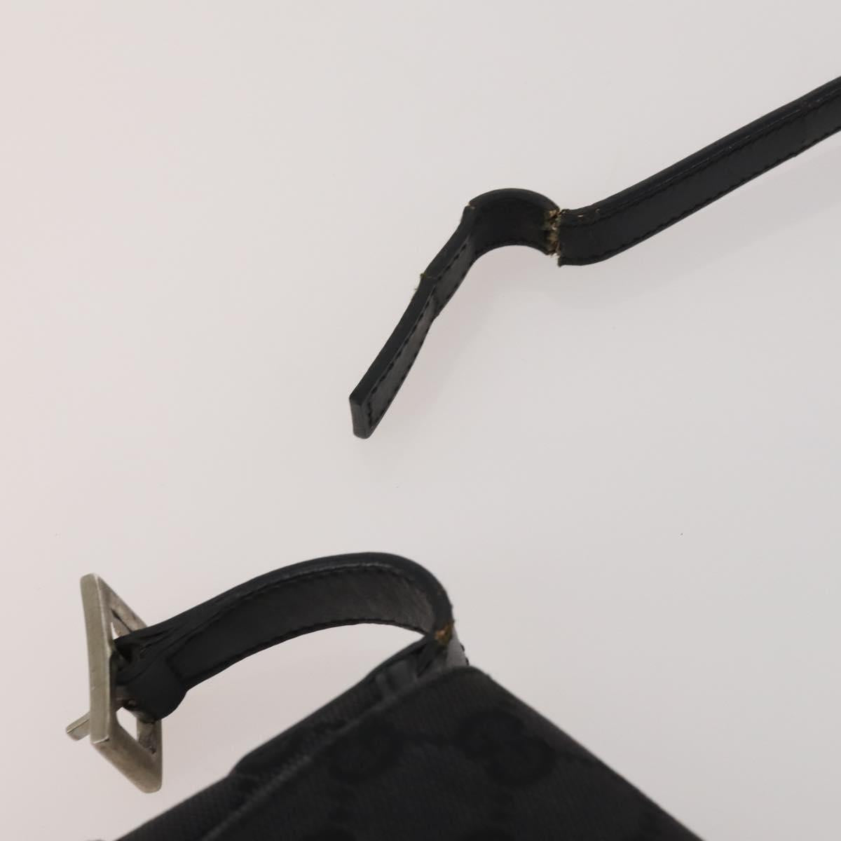 GUCCI GG Canvas GG Supreme Web Sherry Line Bag PVC 3 Set Beige Black Auth 186560