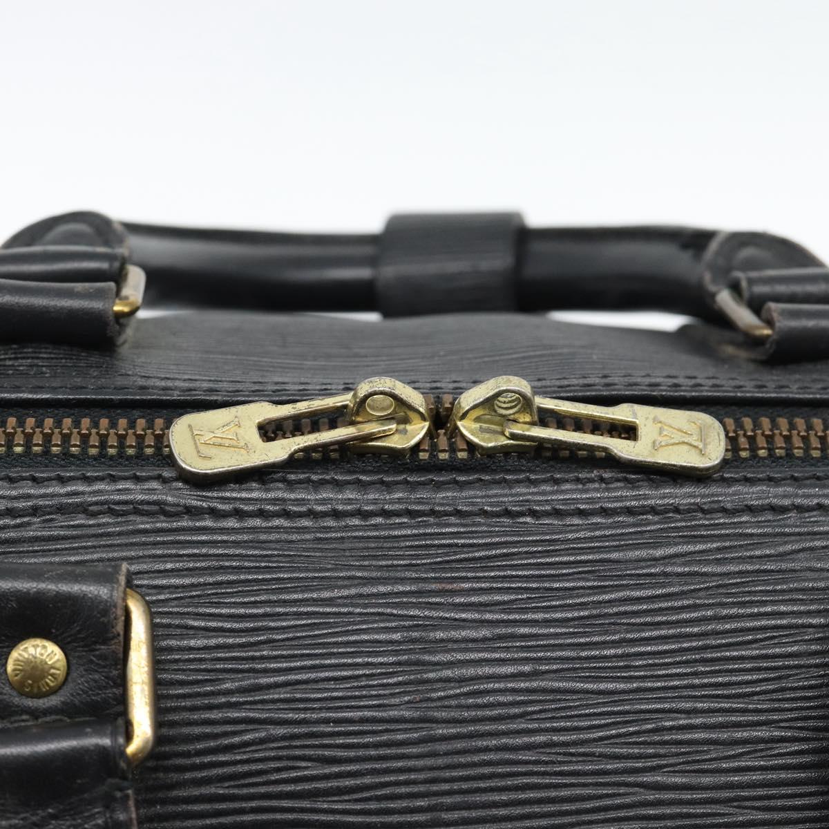 LOUIS VUITTON Epi Keepall 50 Boston Bag Black M42962 LV Auth 186562