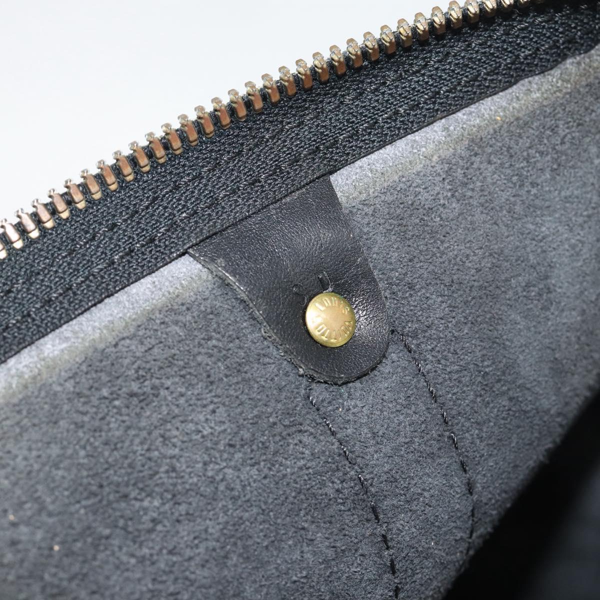LOUIS VUITTON Epi Keepall 50 Boston Bag Black M42962 LV Auth 186562