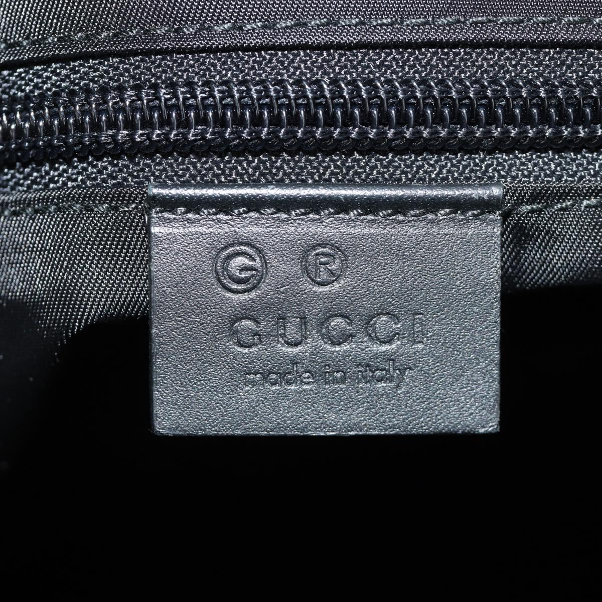 GUCCI Web Sherry Line Tote Bag Canvas Black Silver 631245 Auth 186564V