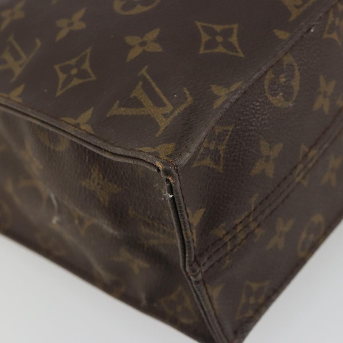 LOUIS VUITTON Monogram Sac Plat Hand Bag M51140 LV Auth 186568