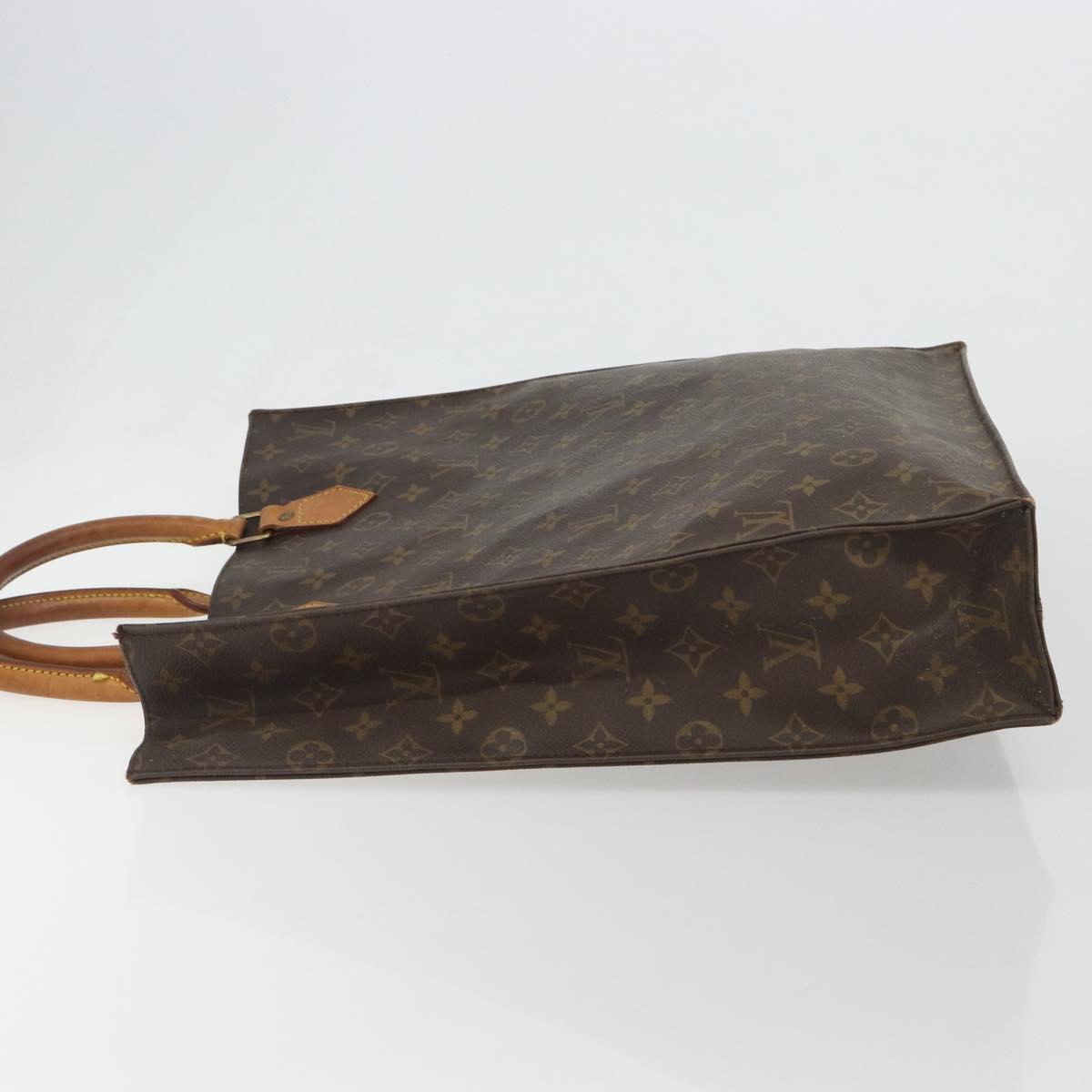 LOUIS VUITTON Monogram Sac Plat Hand Bag M51140 LV Auth 186568