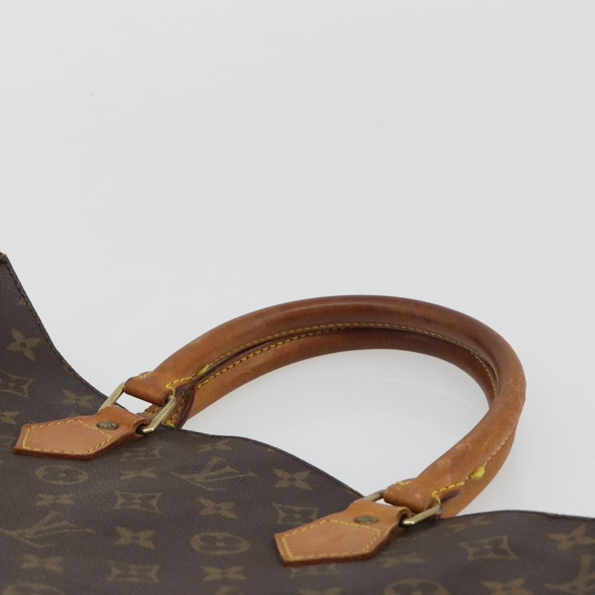 LOUIS VUITTON Monogram Sac Plat Hand Bag M51140 LV Auth 186568