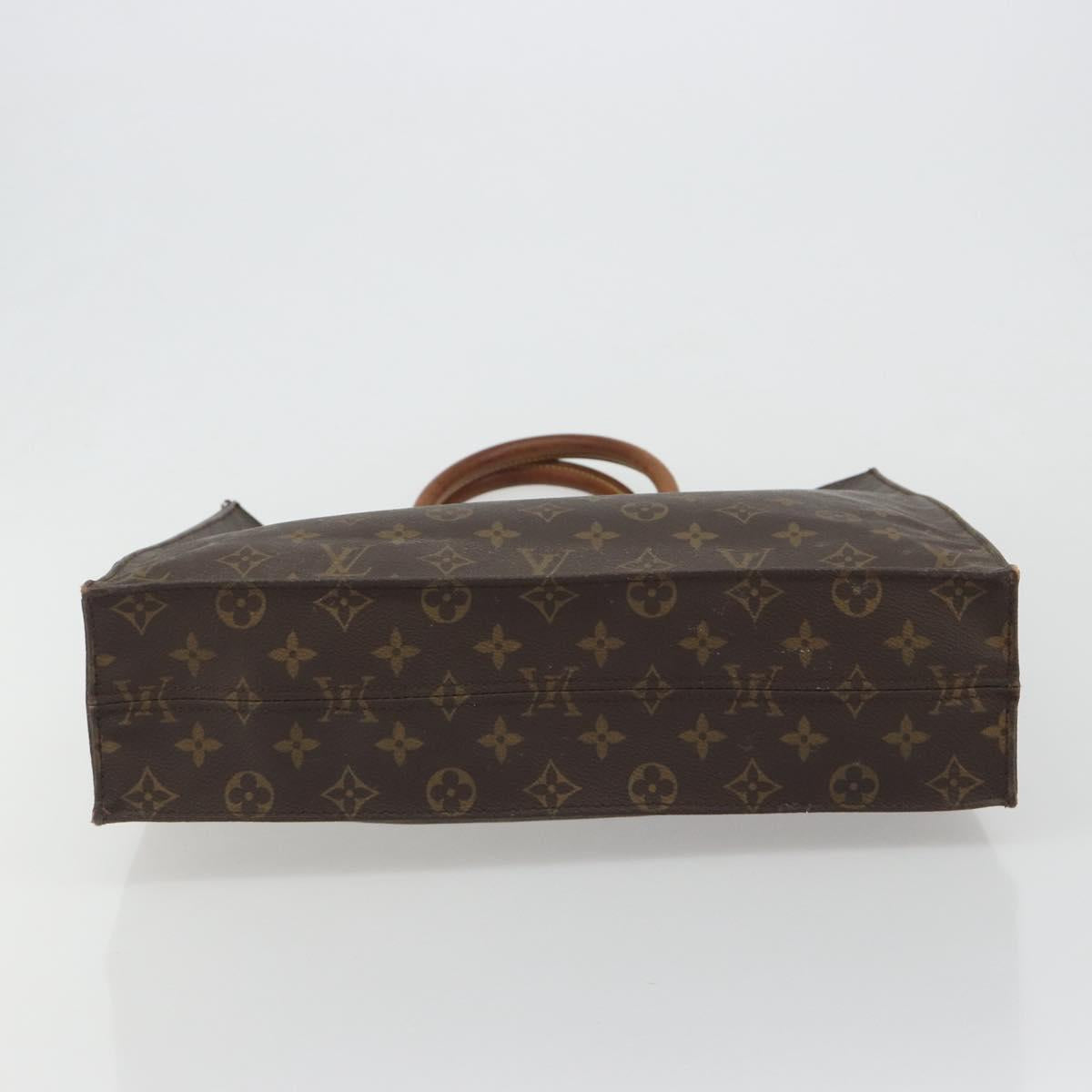 LOUIS VUITTON Monogram Sac Plat Hand Bag M51140 LV Auth 186568