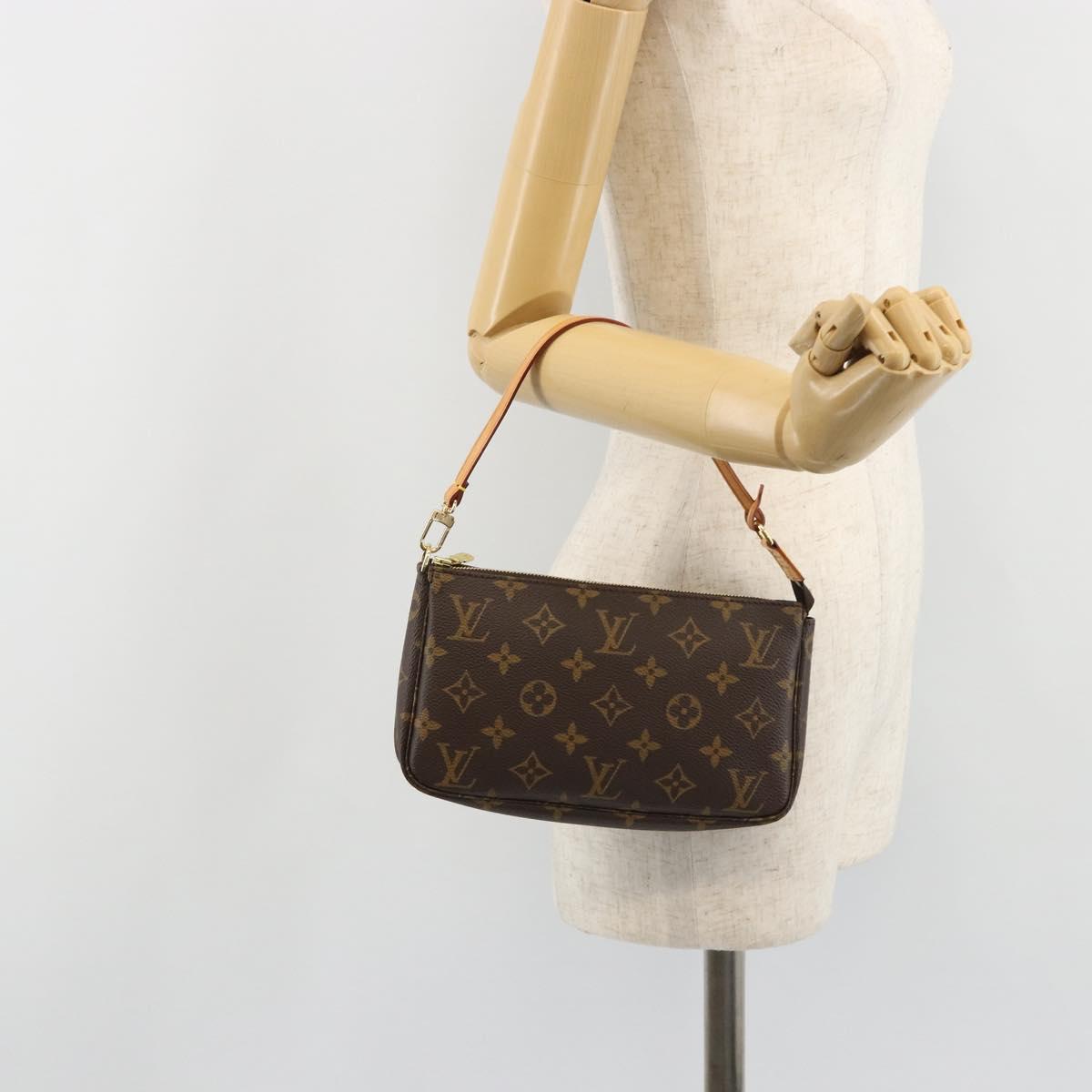 LOUIS VUITTON Monogram Pochette Accessoires Pouch M51980 LV Auth 186571SAV